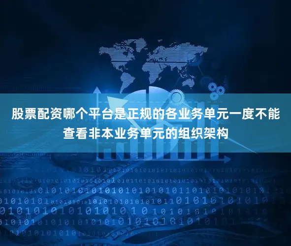 股票配资哪个平台是正规的各业务单元一度不能查看非本业务单元的组织架构