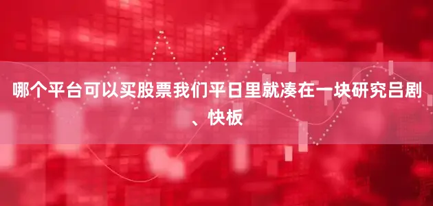哪个平台可以买股票我们平日里就凑在一块研究吕剧、快板