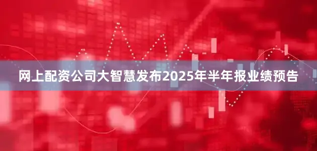 网上配资公司大智慧发布2025年半年报业绩预告